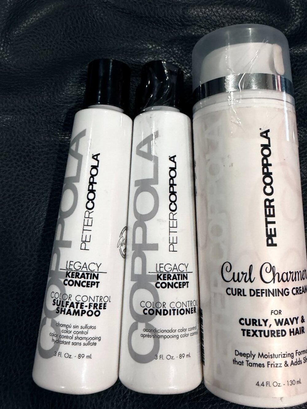 NWT Peter Coppola 3-Piece Haircare Set Shampoo Conditioner Curl Cream